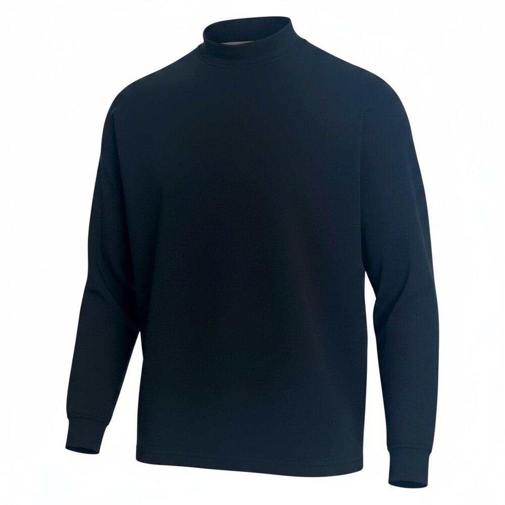 FootJoy Men's XL Black Mock Neck Long Sleeve Golf Shirt Base Layer Made in USA